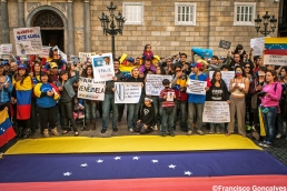 Venezuelans protest in Barcelona